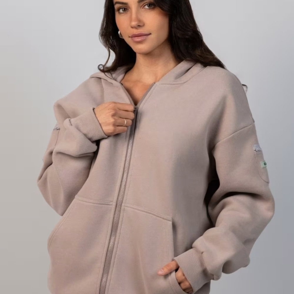 Comfrt M Bark Travel Essentials Zip-Up Hoodie Unisex